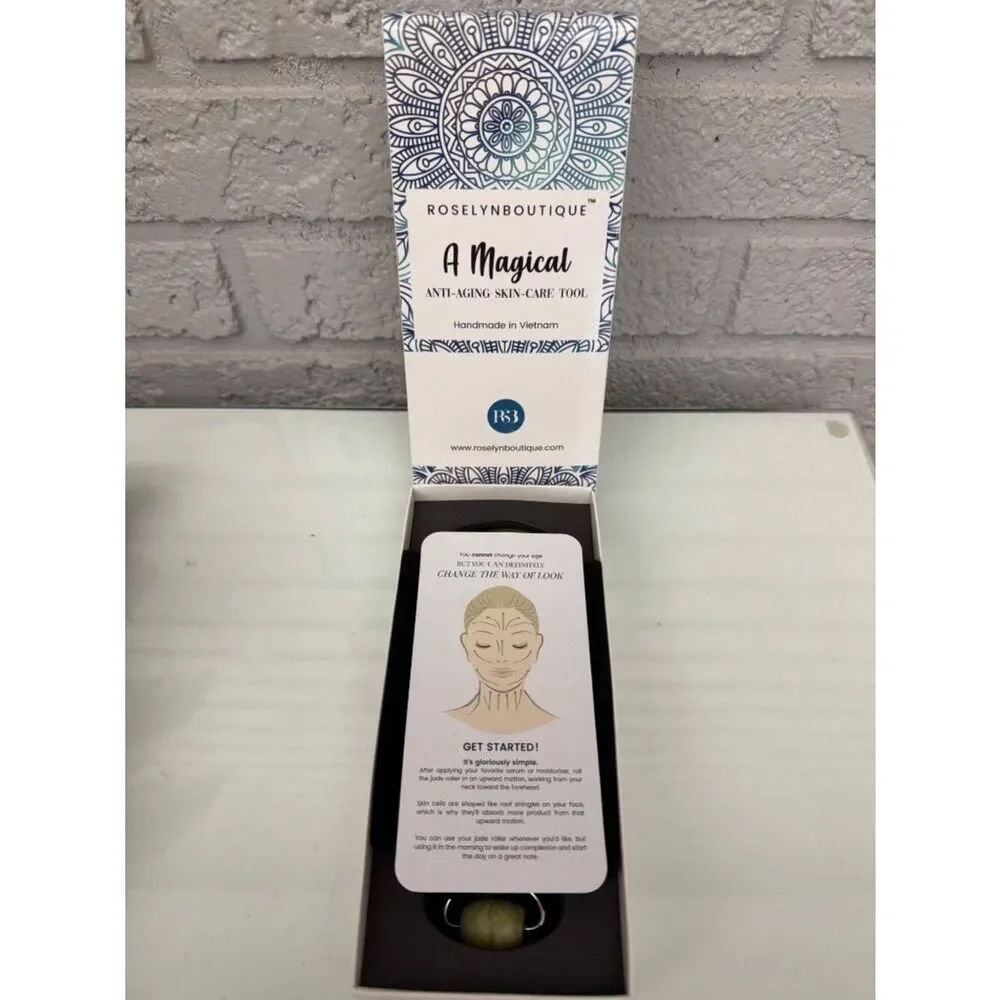 Roselyn Boutique A Magical Anti- Aging Skin-Care Tool Jade Facial Roller